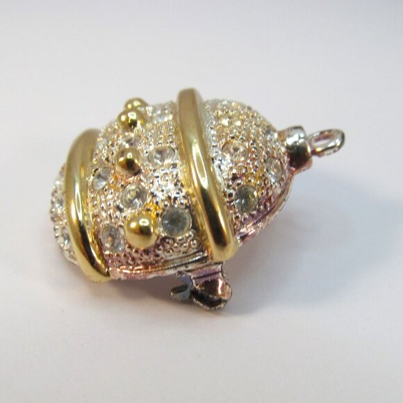 Vintage Christmas Ornament Brooch signed Roman - Picture 3 of 10